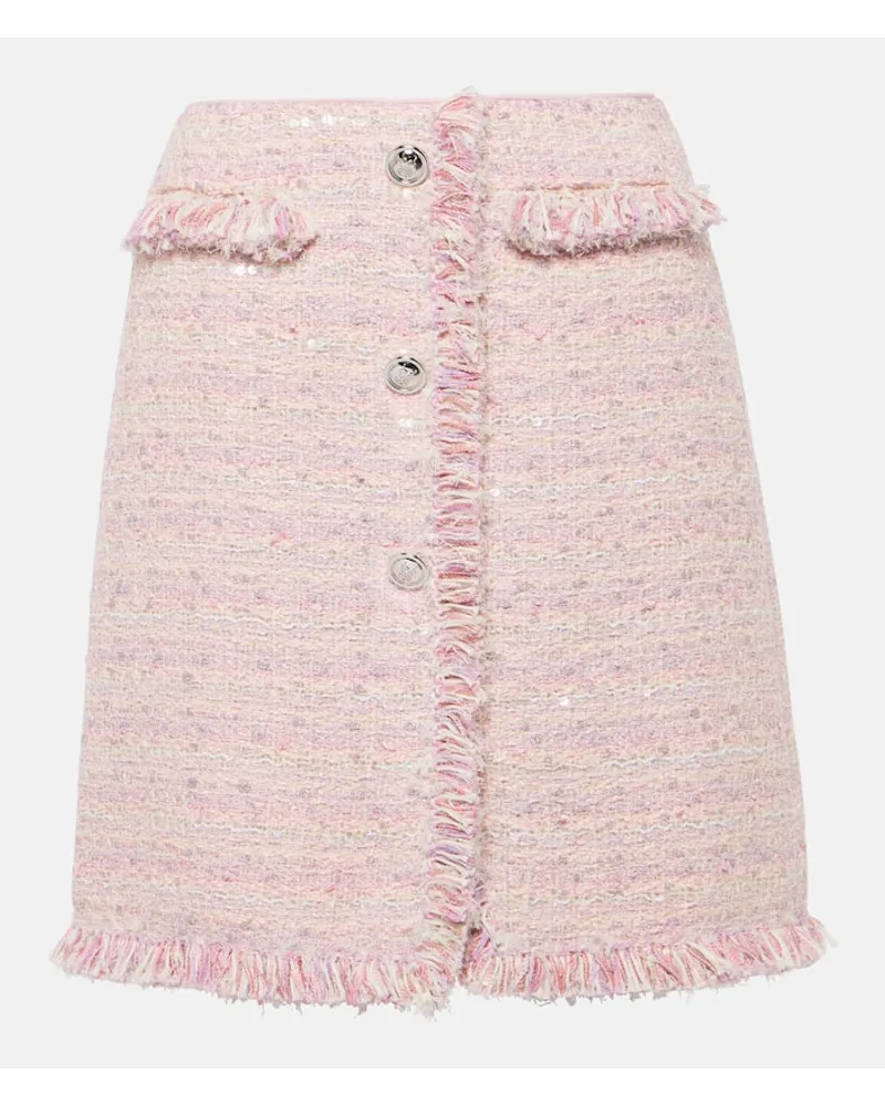 Giambattista Valli High-Rise-Minirock aus Tweed Pink