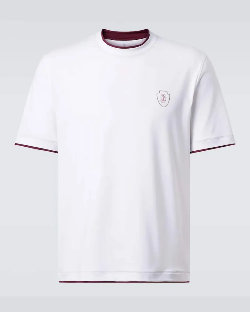 Brunello Cucinelli T-Shirt aus Jersey Weiß