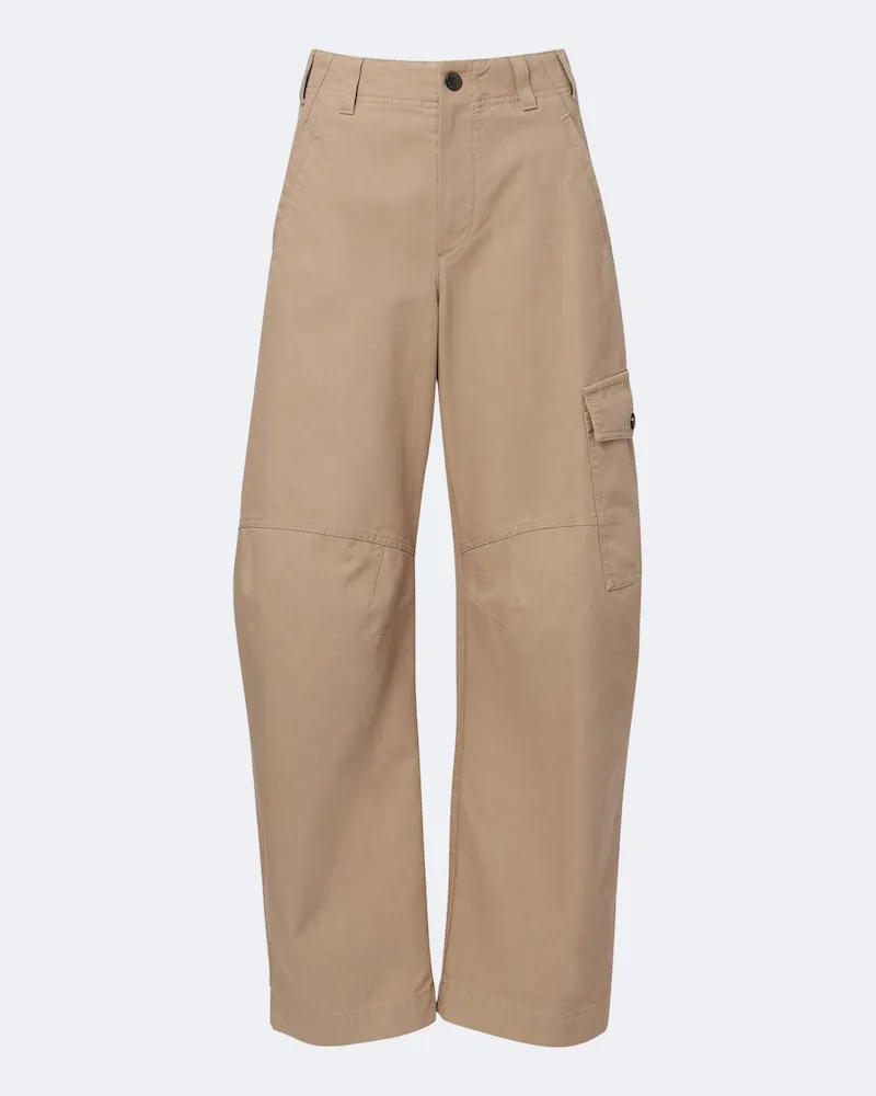 Brunello Cucinelli Barrel-Hose aus Baumwoll-Canvas Beige