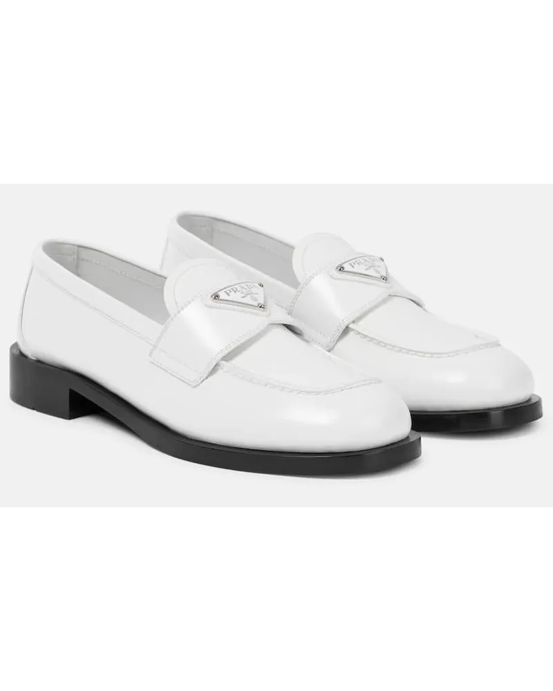 Prada Loafers aus Leder Weiss