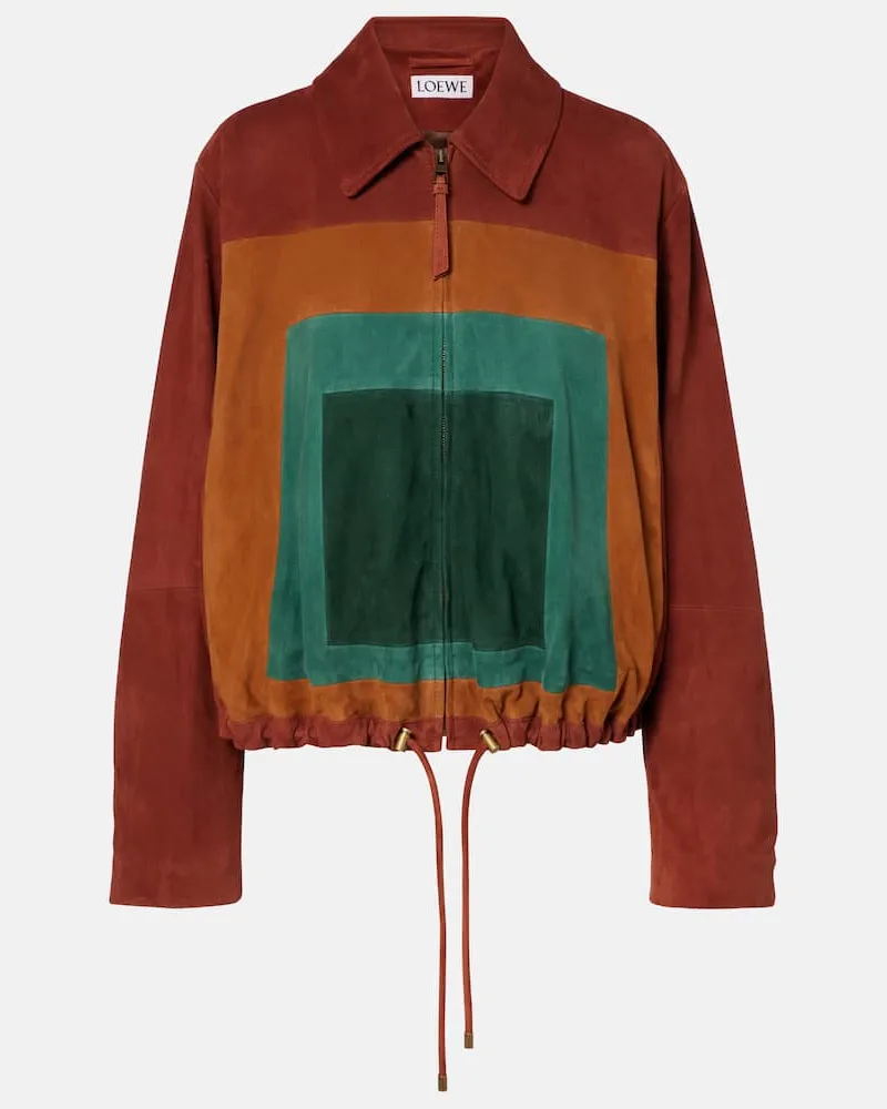 Loewe Blouson Balloon aus Veloursleder Multicolor