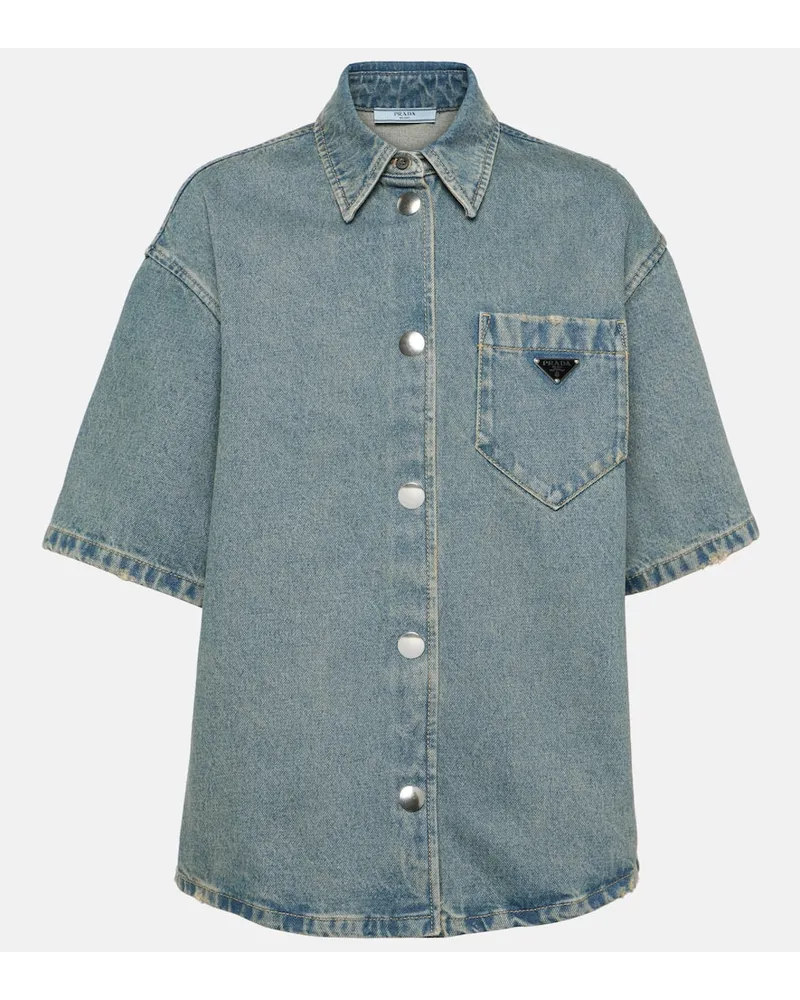 Prada Jeanshemd Blau