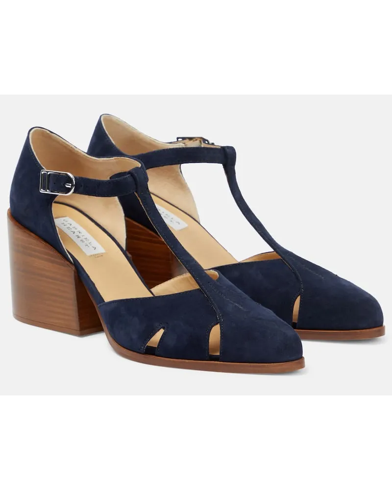 Gabriela Hearst Pumps Hawes aus Veloursleder Blau