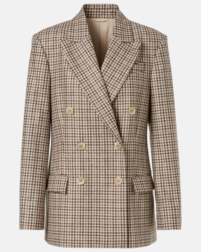 Brunello Cucinelli Blazer aus Schurwolle Beige