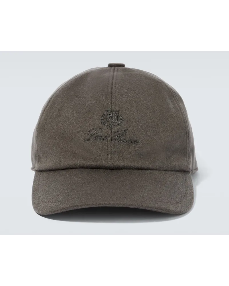 Loro Piana Baseballcap aus Kaschmir Gruen