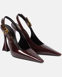 Saint Laurent Slingback-Pumps Dune 110 aus Lackleder Rot