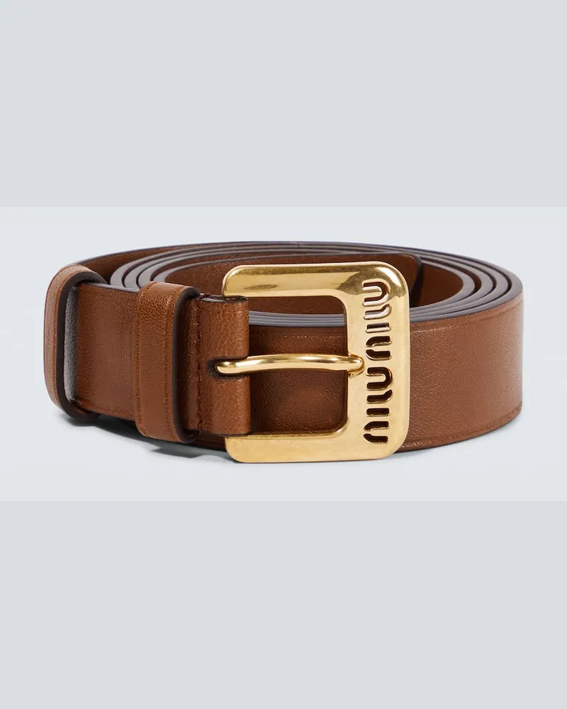 Miu Miu Gürtel aus Leder Braun