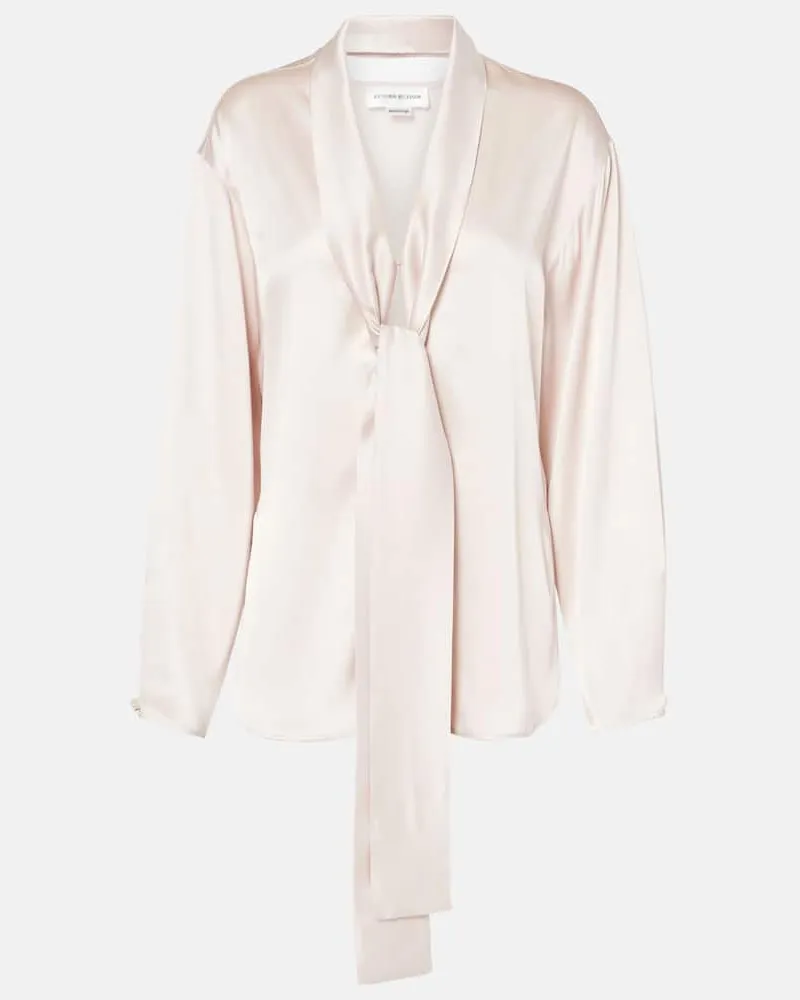 Victoria Beckham Bluse aus Satin Weiss