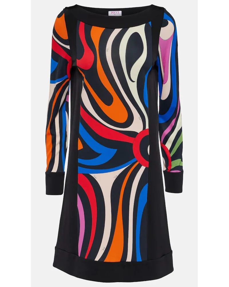 Emilio Pucci Bedrucktes Minikleid Marmo Multicolor