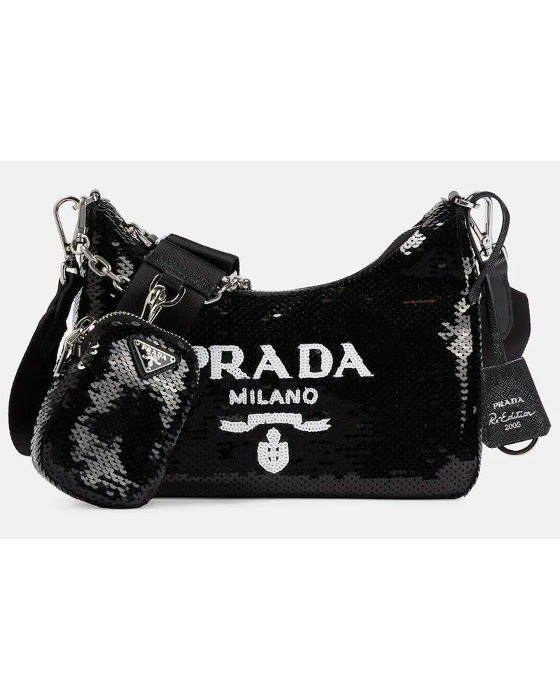 Prada Schultertasche Re-Edition 2005 Mini Schwarz