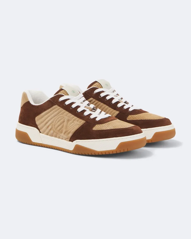 Valentino Garavani Sneakers Sparry aus Veloursleder Braun
