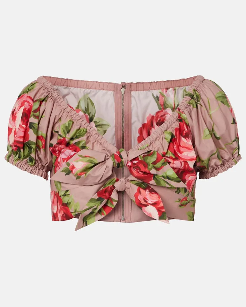 Dolce & Gabbana Cropped-Top aus Baumwolle Rosa