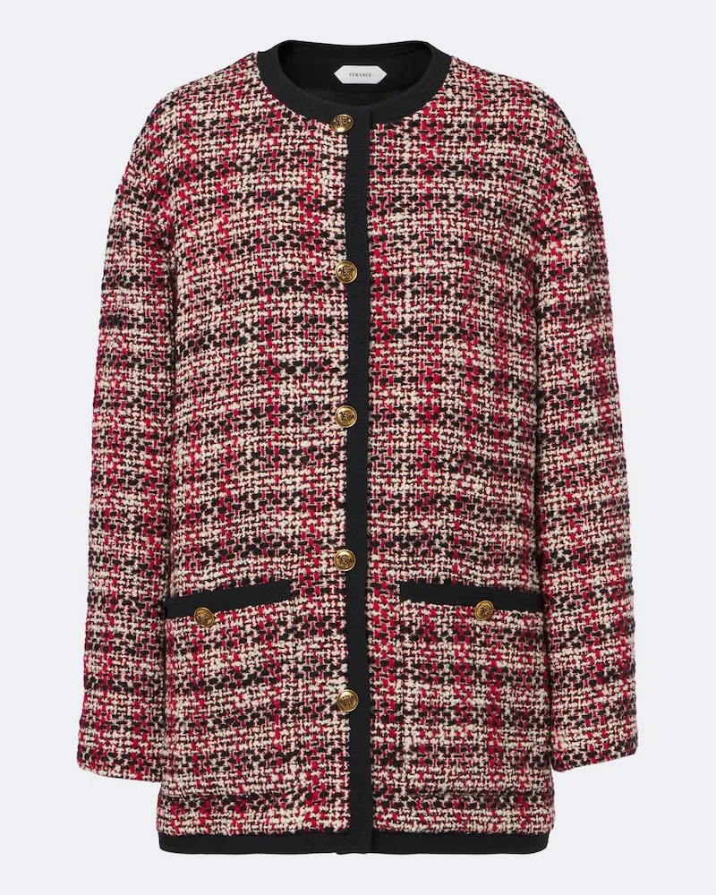 Versace Jacke La Medusa aus Tweed Multicolor