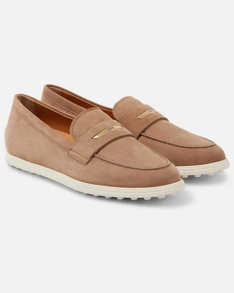 TOD'S Loafers aus Veloursleder Braun