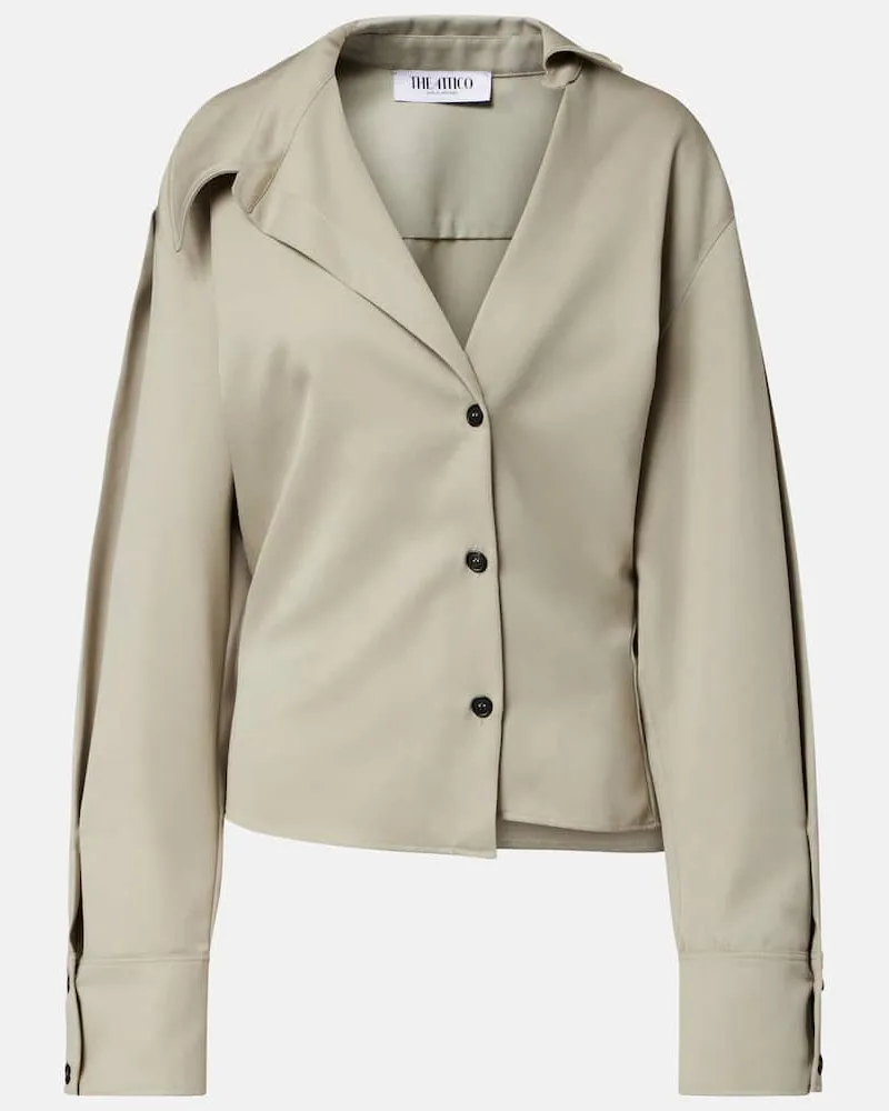 ATTICO Hemd aus Wolle Grau