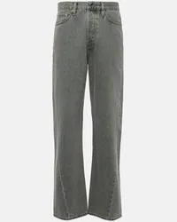 Totême Straight Jeans Twisted Grau