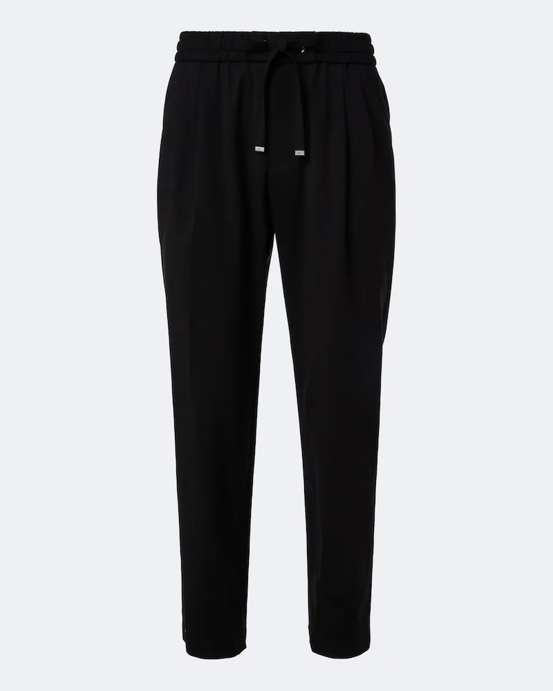 Dolce & Gabbana Straight Hose aus einem Wollgemisch Schwarz