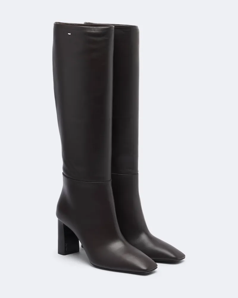 Max Mara Stiefel aus Leder Braun