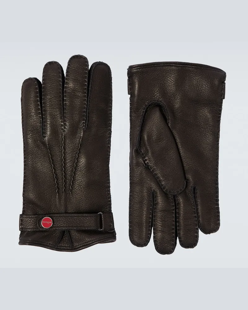 Kiton Handschuhe aus Leder Schwarz