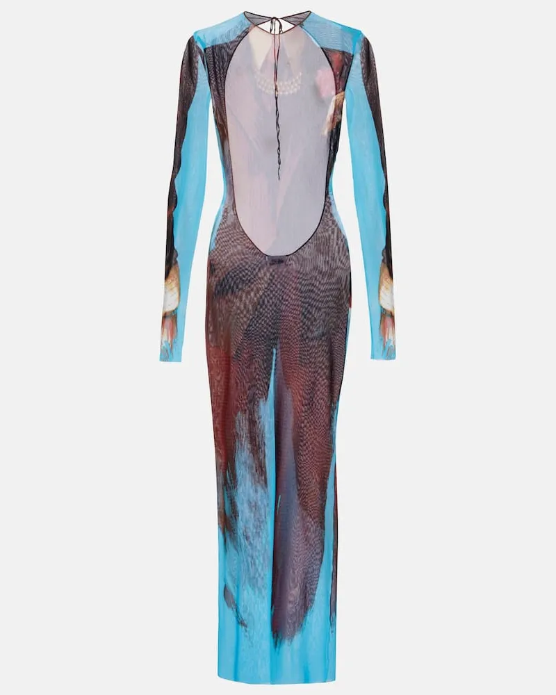 Jean Paul Gaultier Bedrucktes Maxikleid Multicolor