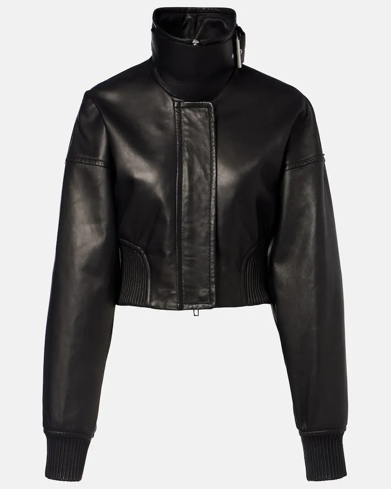 SPORTMAX Blouson Ossido aus Leder Schwarz