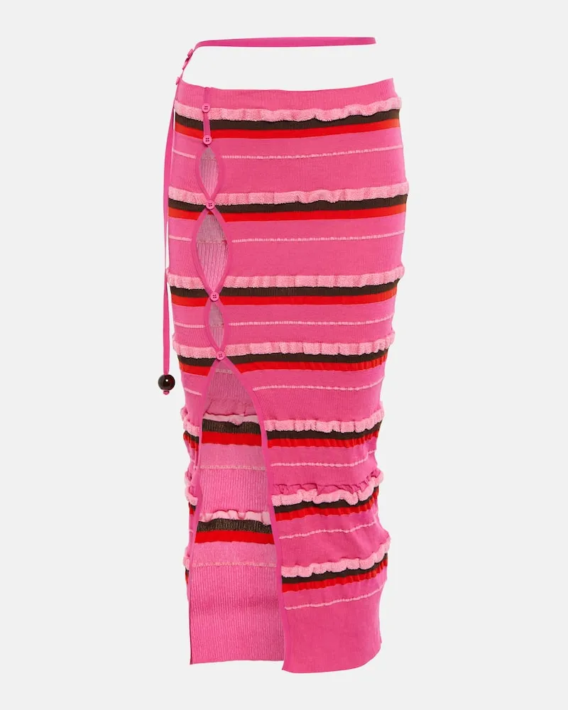 Jacquemus Midirock La Jupe Maille Concha Rosa