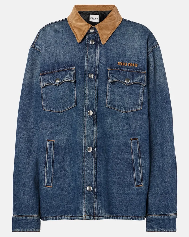 Miu Miu Jeansjacke Blau