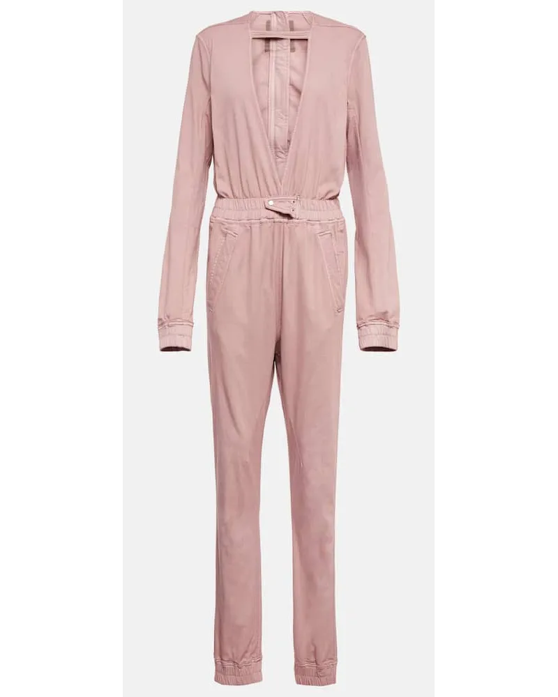 Rick Owens Beschichteter Jumpsuit aus Denim Pink