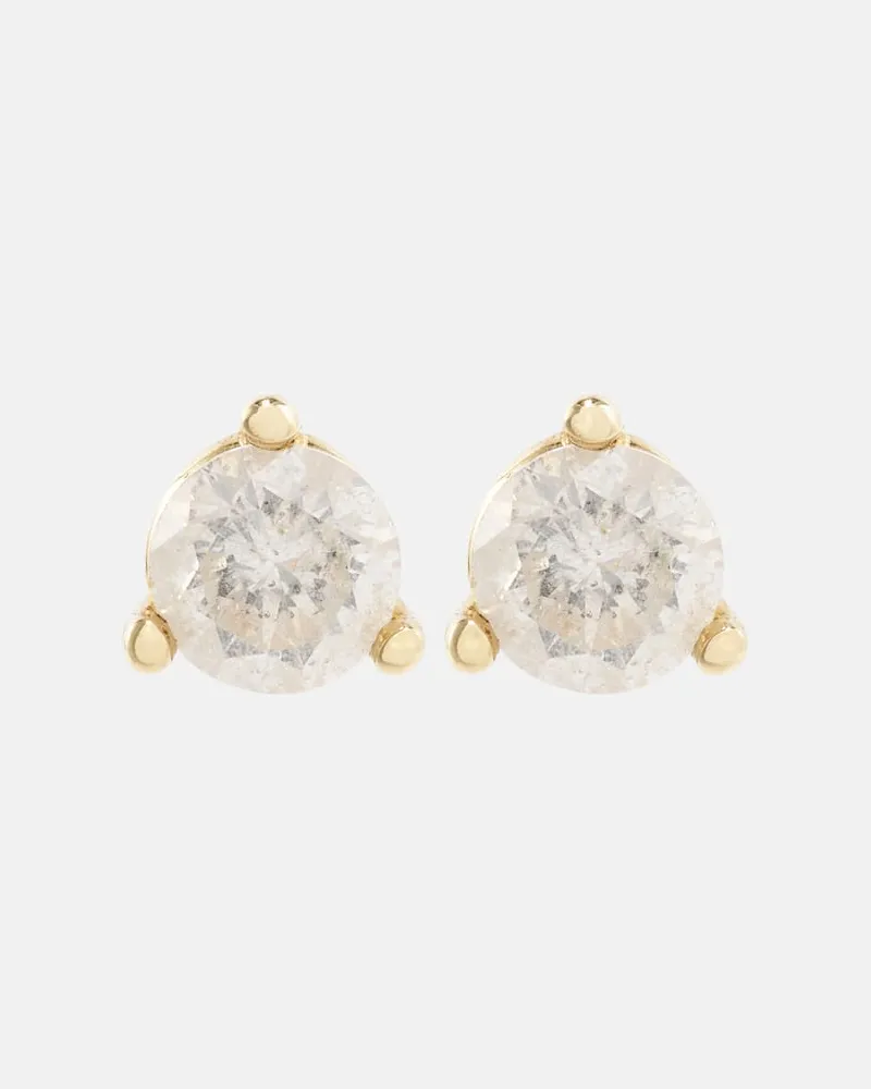 Stone & Strand Ohrringe aus 14kt Gelbgold mit Diamanten Gold
