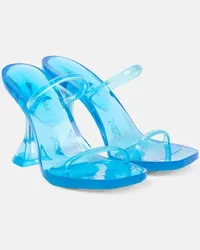 Amina Muaddi Sandalen Brito 95 Blau