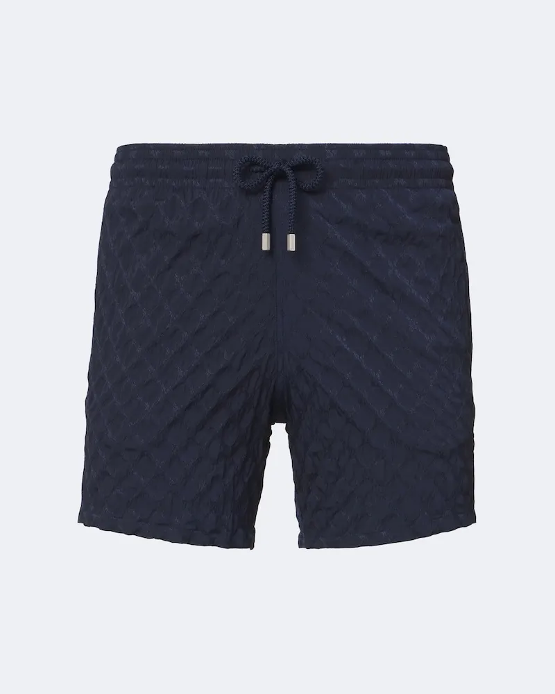 Vilebrequin Bedruckte Badeshorts Moopea Blau