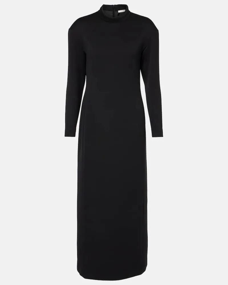 The Row Maxikleid Arno aus Wolle Schwarz