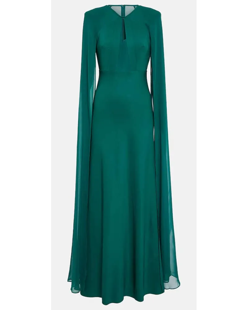 Roland Mouret Robe aus Chiffon Gruen