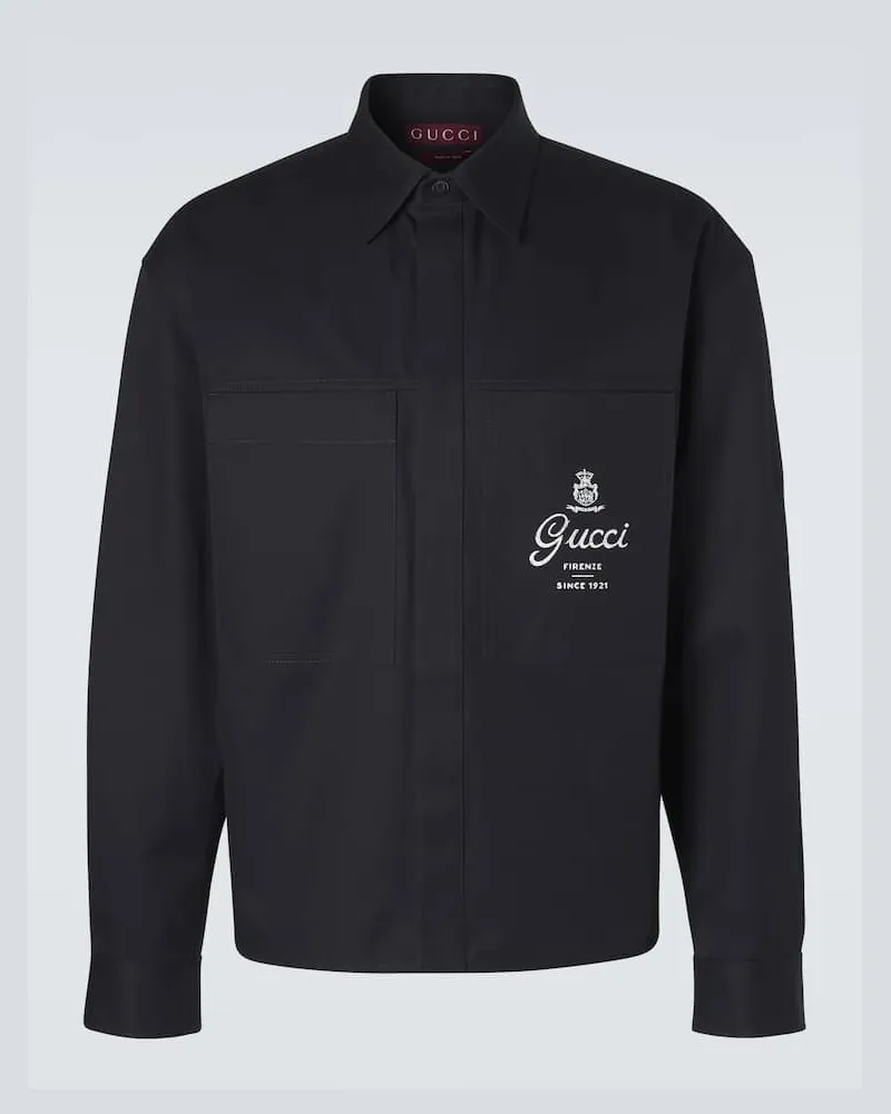 Gucci Hemd aus Baumwolle Blau