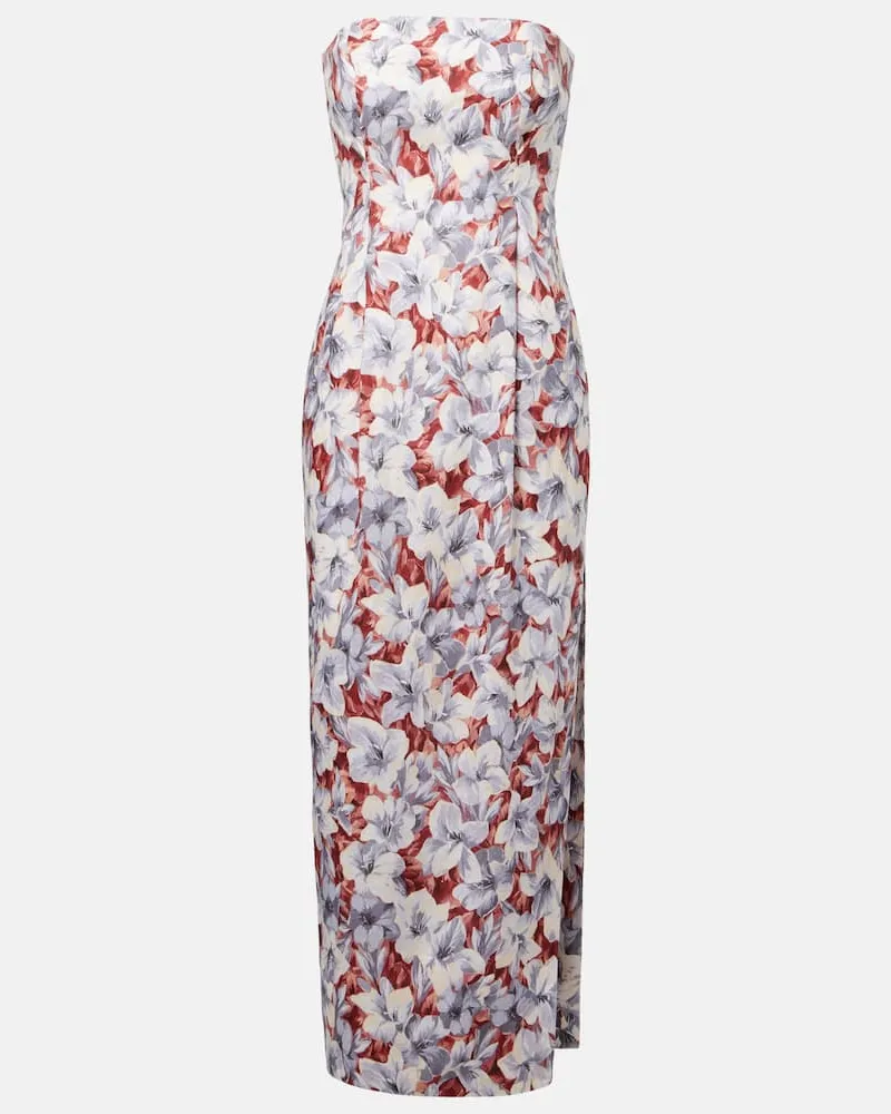 Posse Maxikleid Rosalie aus Leinen Multicolor