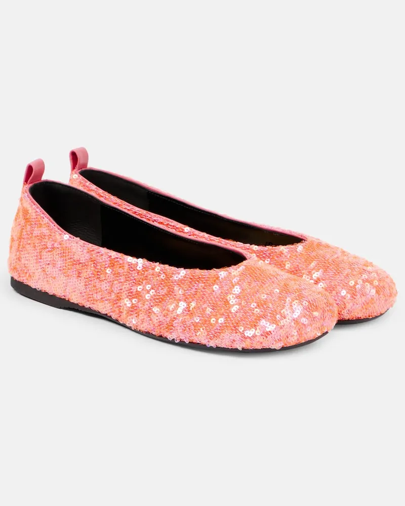 J.W.Anderson Ballerinas mit Pailletten Pink