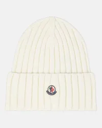 Moncler Beanie aus Schurwolle Weiss