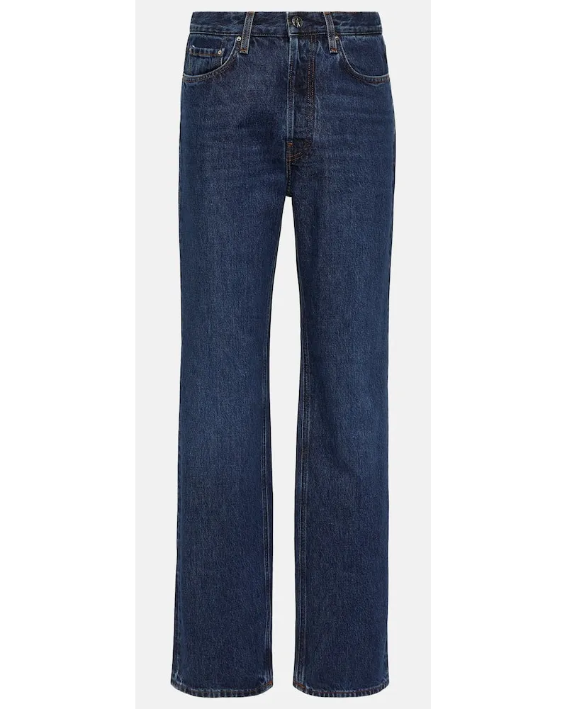 Totême Mid-Rise Straight Jeans Classic Cut Blau