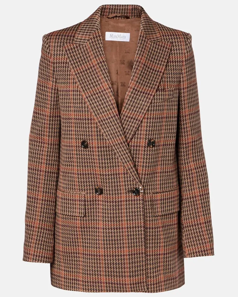 Max Mara Blazer Guelfo aus Wolle und Baumwolle Braun