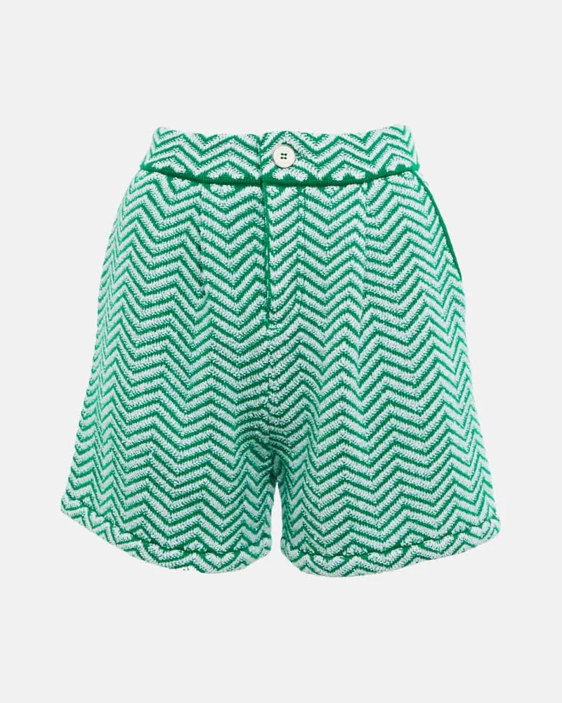 Barrie Shorts aus Kaschmir und Baumwolle Grün