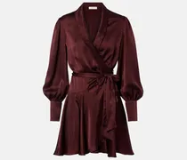 Wickelkleid aus Seidensatin