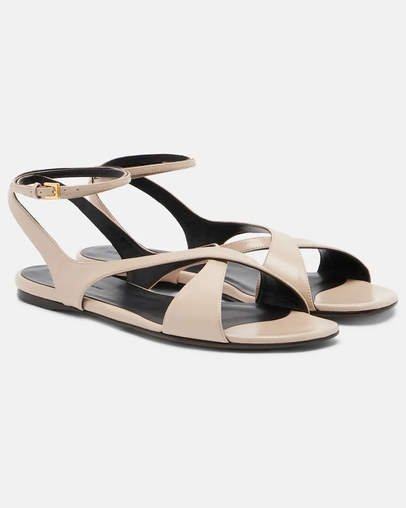 KHAITE Sandalen Liria aus Leder Beige