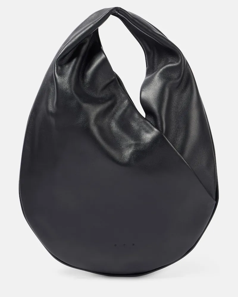 Aesther Ekme Schultertasche Ora Mini aus Leder Schwarz