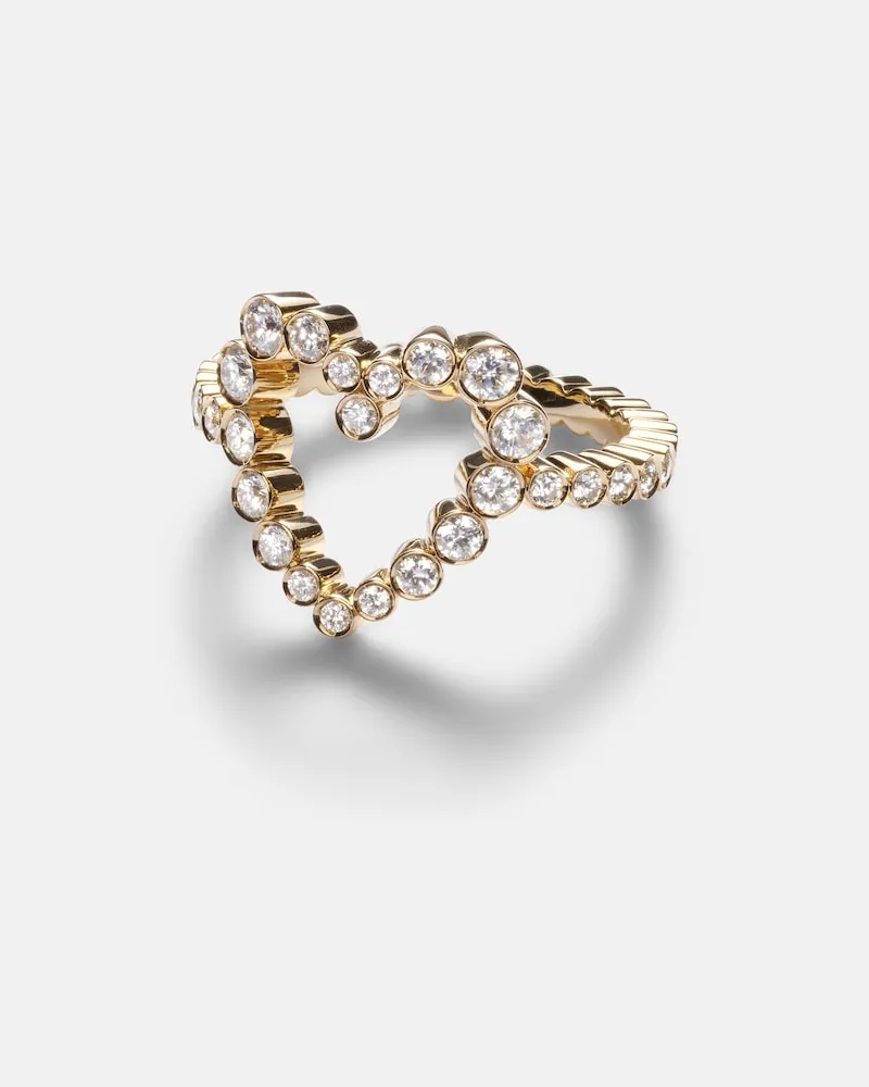 Sophie Bille Brahe Ring Ensemble Coeur aus 18kt Gelbgold (750/1000) mit Diamanten Gold