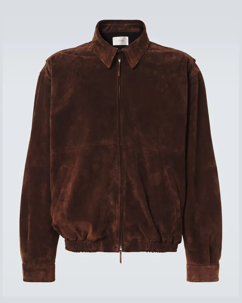 The Row Blouson Ronan aus Veloursleder Braun