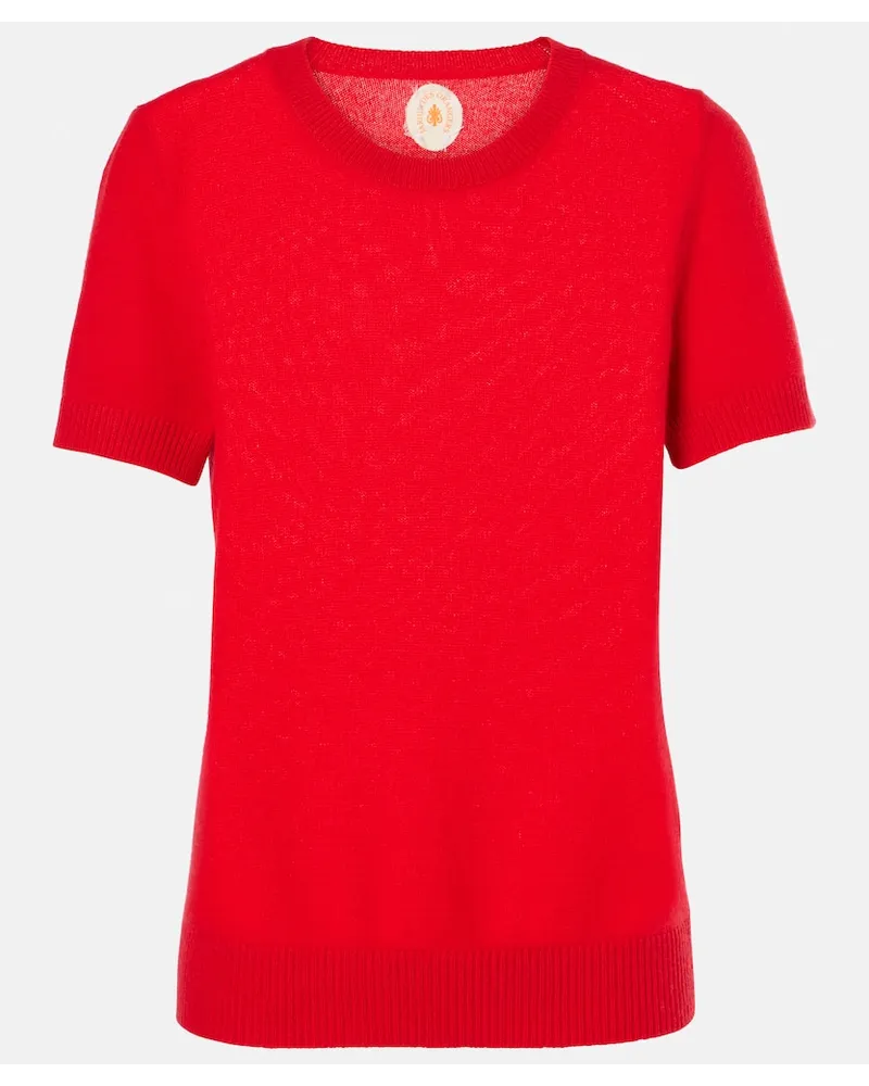 Jardin des Orangers Top aus Kaschmir Rot