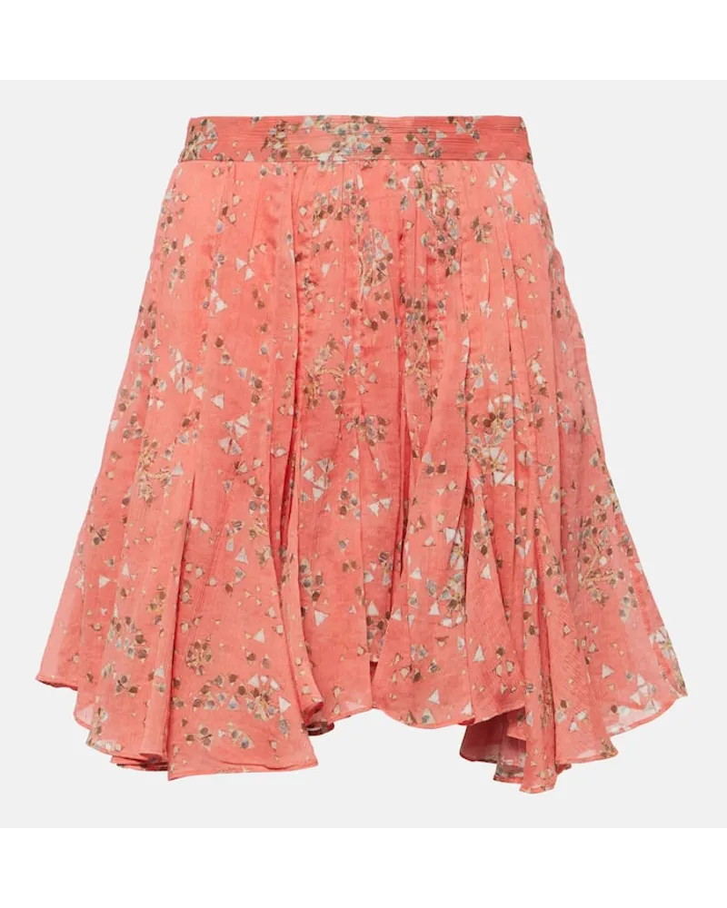 Isabel Marant Minirock Anael aus Baumwolle und Seide Pink