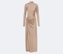 Verzierte Robe aus Lamé und Jersey