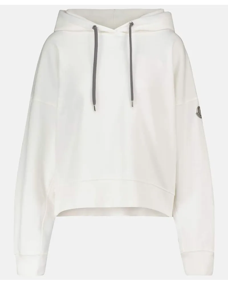 Moncler Hoodie aus einem Baumwollgemisch Weiss