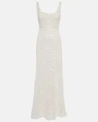 RIXO Bridal Maxikleid Megan mit Pailletten Weiss